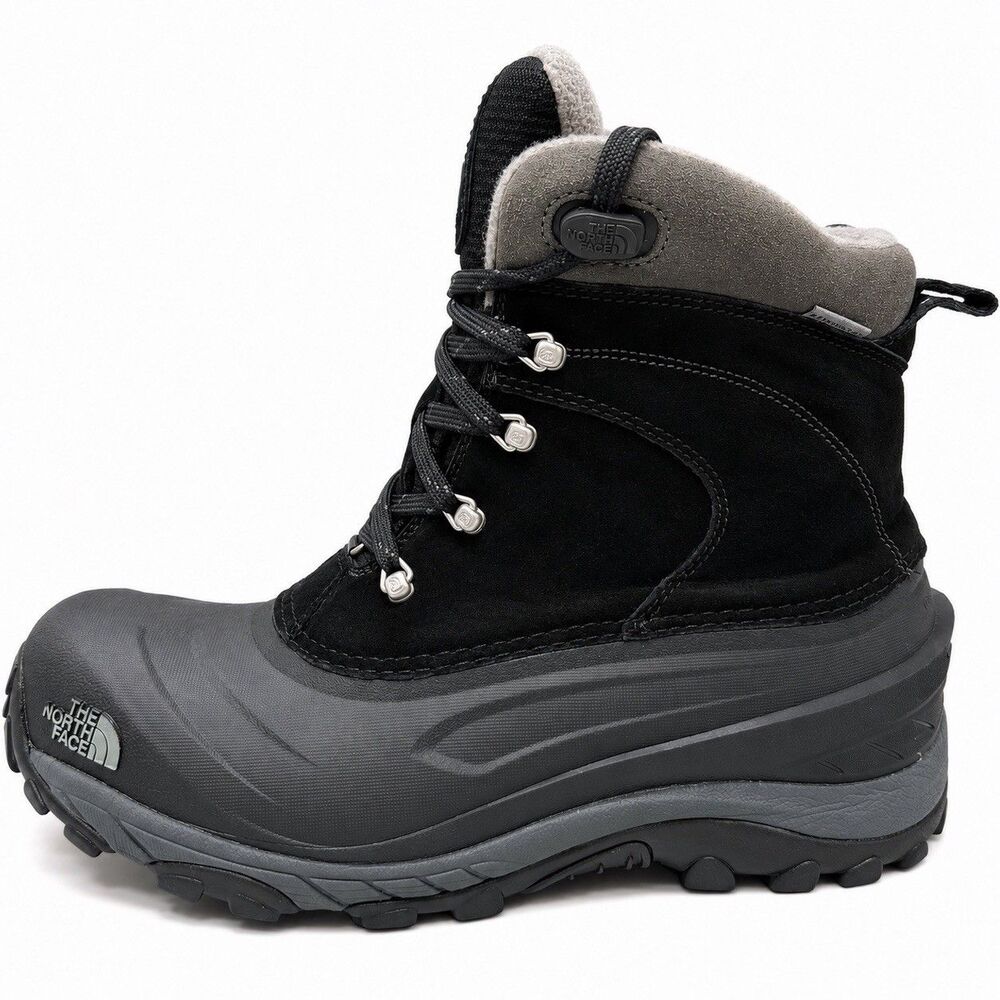 The North Face Heatseeker 200g Insulated Winter Boots Black Suede Men Size 10.5
